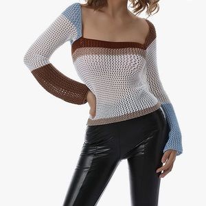 Crochet knit top